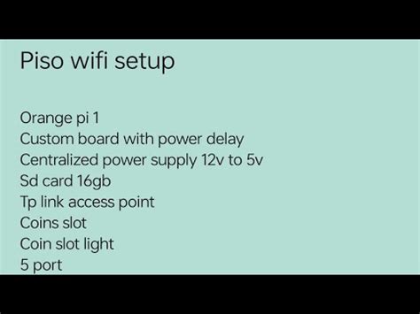 pisowifi5|piso wifi setup.